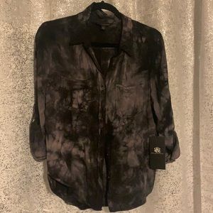 Rock & Republic button up Medium black/lilac